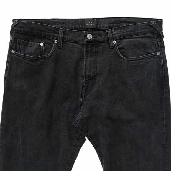 PS Paul Smith Washed Black Tapered Fit Slim Leg Jeans Men's Size 34x32 - Picture 7 of 10